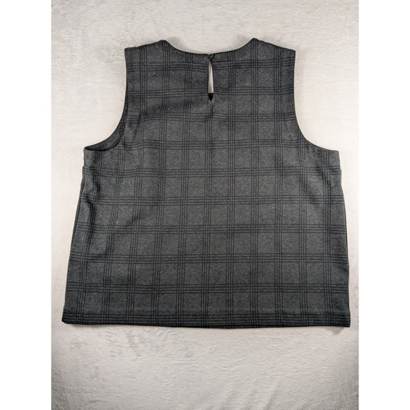 NWT Banana Republic Womens XL Sleeveless Top Gray Plaid Career Casual Tank - Picture 7 of 8